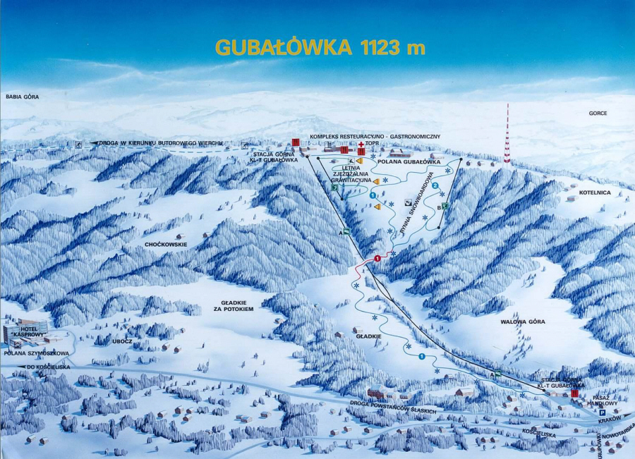 GUBAŁÓWKA kolej linowo terenowa na Gubałówkę góra w Zakopane Tatry Polska